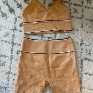 Free people movement sports bra/biker shorts set
